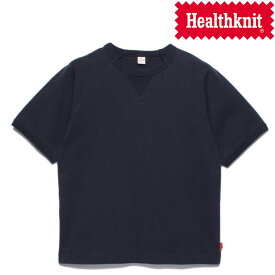 ヘルスニット Healthknit マックスウェイト ラグランスウェット型半袖Tシャツ Max Weight Jersey Raglan T-Shirts 51022 ネイビー 送料無料