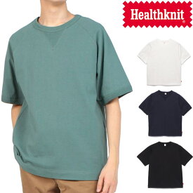 ヘルスニット Healthknit マックスウェイト ラグランスウェット型半袖Tシャツ Max Weight Jersey Raglan T-Shirts 51022 オフホワイト ネイビー他 全4色 送料無料