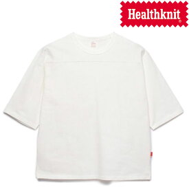 ヘルスニット Healthknit マックスウェイト フットボール5分袖Tシャツ Max Weight Jersey Football T-Shirts 51024 オフホワイト 送料無料