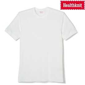 ヘルスニット Healthknit ベーシックワッフル クルーネック 半袖Tシャツ Waffle Crew Neck 602S オフホワイト 送料無料