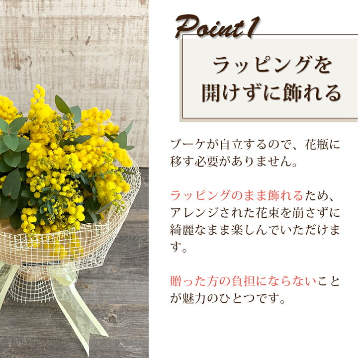 楽天市場 ミモザ 生花 花束 スタンディングブーケ 発送期間2 14 3 10 誕生日ギフト 花 春 そのまま飾れる花束 花瓶不要 そのままブーケ ミモザ花束 花 雑貨フロレゾン 楽天市場 ミモザ 生花 花束 スタンディングブーケ 発送期間2 14 3 10 誕生日ギフト 花 春 そのまま飾れる花束 花瓶不要 そのままブーケ ミモザ花束 花 雑貨フロレゾン