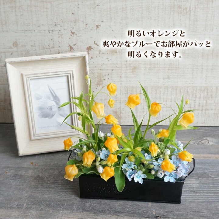 楽天市場 サンダーソニア アレンジメント 誕生日 フラワーギフト 結婚記念日 オレンジ 花 生花 可愛い 花 雑貨フロレゾン