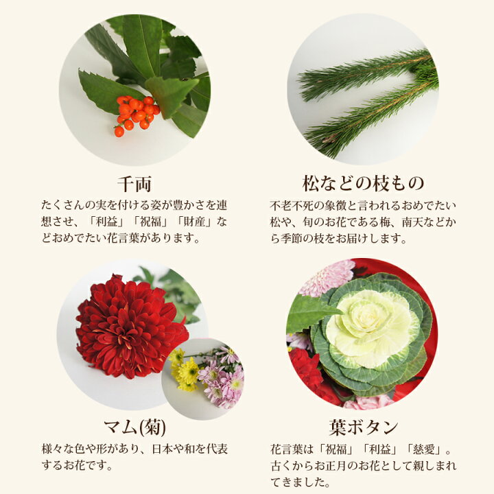 楽天市場 正月 切花 福袋 5000円 希望日にお届けお正月飾り 切花セット 正月 迎春フラワー年越し花 送料無料 花 雑貨フロレゾン