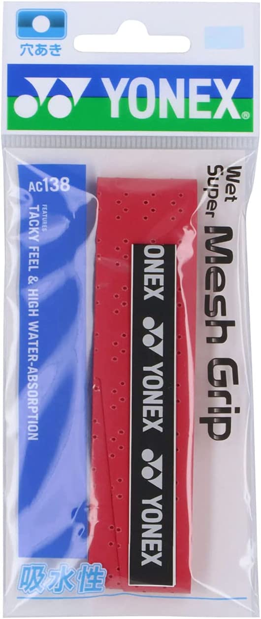 とっておきし新春福袋YONEX(ヨネックス)ウエットスーパーメッシュグリップ１本入レッド AC138-037-6SET ガット 