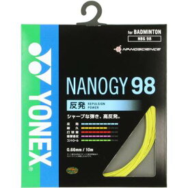 【送料無料】【まとめ買いがお得！】YONEX(ヨネックス)ナノジー98ガット・ストリングバドミントンゲージ0.66mmブルー・レッド・イエロー・シルバーグレー・メタリックゴールドNBG98【定番】