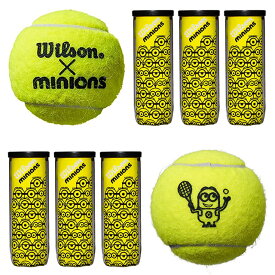 【送料無料】【4500円均一】【1缶3球入り×6セット】Wilson(ウイルソン) ミニオン テニス ボール I.T.F.(国際テニス連盟)公認球キッズ・ジュニア MINIONS TENNIS BALLSイエロー WR82024010-6SET【定番】