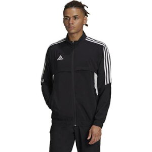 【送料無料】【J/Lサイズのみ】【廃番】 アディダス (adidas) CONDIVO 22 プレゼンテーション ジャケット メンズ サッカー フットサル セット トラック トレーニング  ブラック×ホワイト KMG10-H212