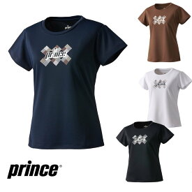 【送料無料】【3000円均一】【廃番】prince(プリンス) レディース・ウィメンズ Tシャツ 吸汗速乾、UPF50+（ライトスムース素材）テニス シャツ テニスウエア ティーシャツ WF2091【23☆】