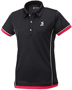 【送料無料】【3000円均一 Sサイズのみ】【廃番メル】SRIXON(スリクソン)) テニスウェア 半袖シャツ レディース・ウィメンズ ポロシャツ ブラック SDP1768W-BK-S 【21★】