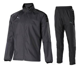 【送料無料】【12000円均一】【廃番追】puma(プーマ)サッカー スポーツ ウェア メンズ ウラメッシュ ウーブン ジャケット パンツ 上下セット 上、アスファルト×下、ブラック 657739-04-657740-01