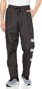 【送料無料【6000円均一 XXLサイズのみ】【廃番】PUMA(プーマ)メンズ トリコットウーブンパンツ ブラック -522642-01-XXL【22★】