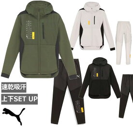 【送料無料】PUMA（プーマ）メンズ トレーニング 上下セット STRENGTH TRAIN ニット ジャケット＋ ニット パンツジャケット パンツ 上下セット dryCELL 吸水速乾 肌ざわりの良い素材524285-524286-01/524285-524286-18/524285-31-524286-01【23★】【定番】