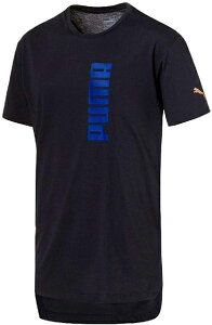 【送料無料】【Mサイズのみ】【廃番メル】 PUMA(プーマ) スポーツカジュアルウェア 半袖Tシャツ メンズ エナジー トレンド グラフィック Tシャツ プーマ ブラック×ソーダライト ブルー 517574-0