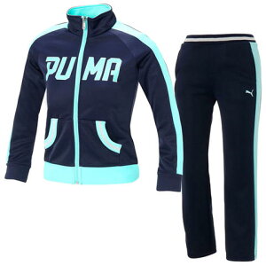 【送料無料】【120cmのみ】【廃番】puma(プーマ)キッズ・ジュニア トレーニングジャケット&パンツ上下セット ピーコート 591923-591924-06-120【19☆】