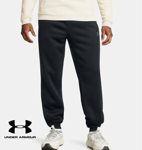 【送料無料】【6000円均一】【廃番メル】 UNDER ARMOUR(アンダーアーマー) メンズ フリースプロジョガーパンツ ストレッチ 暖か裏起毛 軽量 吸汗速乾 保温 ロングパンツ 長ズボン ブラック×CRO