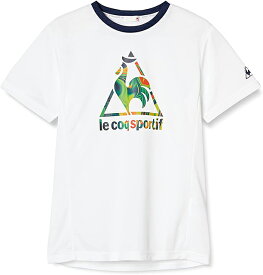 【送料無料】【5000円均一　Mサイズのみ】【廃番 】le coq sportif(ルコック) 吸汗速乾 テニスウェアメンズ 半袖シャツホワイト QTMQJA10-WHT-M【21★】