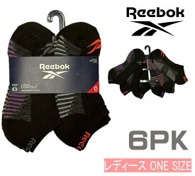 【送料無料】【3500円均一】【6足組】Reebok(リーボック) アンクルソックス ショートソックスレディース ウィメンズ ワンサイズ 6足組 アンクルソックスブラック　 RVW211LC01-001【24☆】