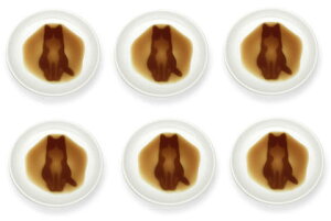 【同柄6枚セット】【よりどり5個で送料無料】ネコ醤油皿小皿 猫雑貨すわるAR0604189-6SET【17★】