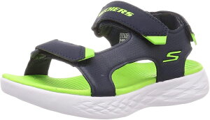 【送料無料】【3000円均一 17.0cmのみ】【廃番メル】 SKECHERS(スケッチャーズ) スポーツカジュアル・シャワーサンダル ボーイズ・キッズ・ジュニア ON-THE-GO 600-VENTURE ネイビー×ライム 400054L-NVLM