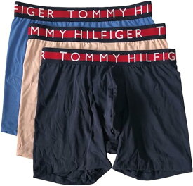 【送料無料】TOMMY HILFIGER(トミーヒルフィガー)3枚組ボクサーパンツ　 綿100% メンズ アンダーウェア パック 男性 下着 3枚セット09T4014-474-S　【23☆】