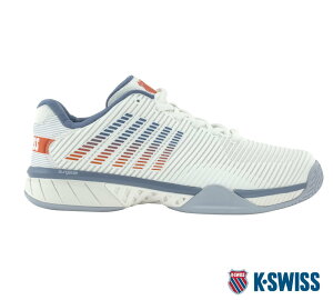 【送料無料】K-SWISS(ケイ-スイス)ハイパーコート エクスプレス 2 メンズ オールコート用 テニス トレーニング 軽量 シューズ ホワイト×ブルー  KS06613139【25★】