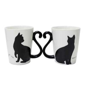 【送料無料】【3000円均一】マグカップル黒猫 マグカップ ペアセット(2個組) AR0604085 【定番】