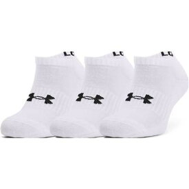 【送料無料】【まとめ買いがお得！】UNDER ARMOUR(アンダーアーマー) 抗菌防臭 スポーツ ソックスメンズ CORE NO SHOW SOCKS 3足組ホワイト×ホワイト×ブラック 1363241-100【22☆】