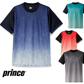 【送料無料】【4500円均一】【廃番】prince(プリンス) 吸汗速乾 半袖 テニスウェアメンズ ゲームシャツTMU180T【23☆】