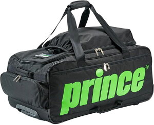 【送料無料】【30000円均一】【メル】prince(プリンス) テニス ラケット8本ユニセックス キャスター付トーナメントバッグブラック×グリーン TT310-240【23★】