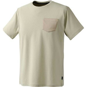 【送料無料】【4500円均一】【廃番メル】prince(プリンス)メンズ ユニセックス ゲームシャツ テニスウェア 半袖Tシャツ 吸汗速乾 UPF50+ ベージュ MS4017-040【24★】