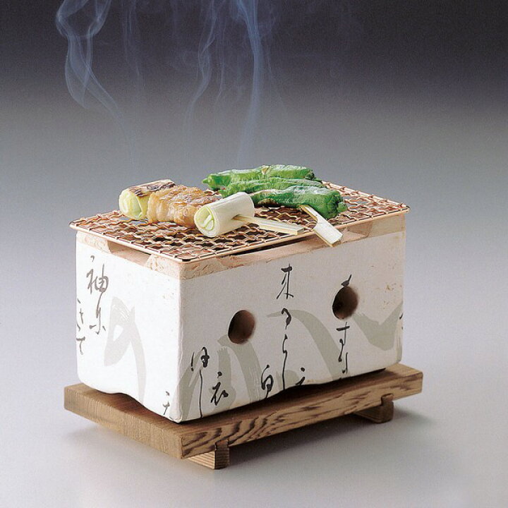 楽天市場】【廃番】長角飛騨コンロ（小）白 手作り 焼き物 卓上コンロ 