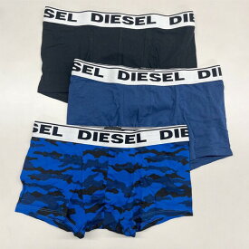 【送料無料】【5000円均一　XSサイズのみ】【廃番】DIESEL(ディーゼル) 3枚組 下着メンズ ボクサー パンツブラック×ネイビー×ブルー CKY3-RHASO-E4112-XS【23☆】