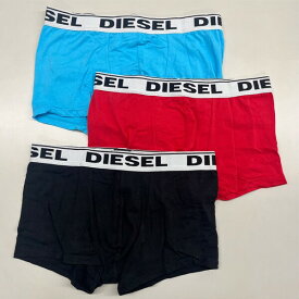 【送料無料】【4000円均一　XSサイズのみ】【廃番追】DIESEL(ディーゼル) 3枚組 下着メンズ ボクサー パンツスカイ×レッド×ブラックCKY3-RQARZ-E4095-XS【23★】