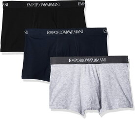 【送料無料】EMPORIO ARMANI(エンポリオアルマーニ)ローライズボクサー 3枚セット グレー×ブラック×ネイビー111610-94235【22☆】