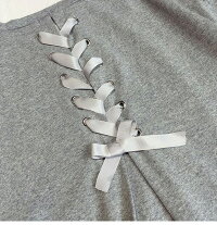 Tシャツ7分袖レディースカットソートップスビッグロングラウンドネックおしゃれ可愛いブラックメール便2019春夏新作L/XL/2XL【8860-gt435c】【予約販売:15-20日】【送料無料】メ込