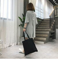 Tシャツ7分袖レディースカットソートップスビッグロングラウンドネックおしゃれ可愛いブラックメール便2019春夏新作L/XL/2XL【8860-gt435c】【予約販売:15-20日】【送料無料】メ込