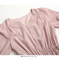 プリーツワンピースロングワンピースシフォン長袖Vネックレディースロング透け感ウエスト切替フォーマルきれいめ仕事オフィスおしゃれ可愛いメール便2020春夏新作フリー【lgww-at2604】【即納：2-5日】【送料無料】メ込