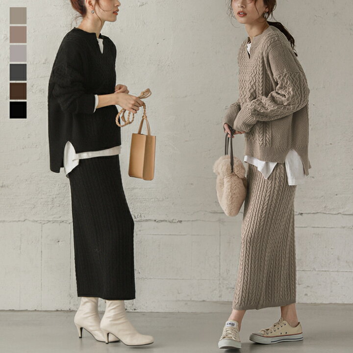 楽天市場】【半額クーポン対象】【24aw入荷済み】ケーブルニット  