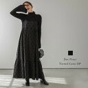【奇跡の再販】【半額クーポン対象】キャミワンピース ロング フロッキードット ティアード ギャザー 大人可愛い レデ…