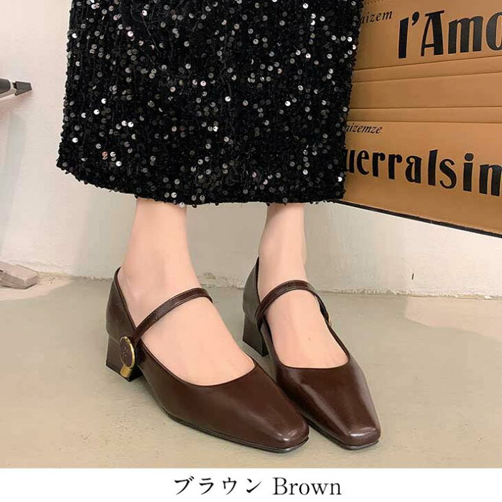 楽天市場】クスエア ベルト付き パンプス ローヒール ナチュラル PU 