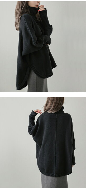 楽天市場】【半額クーポン対象】トップス ニット タートルネック  