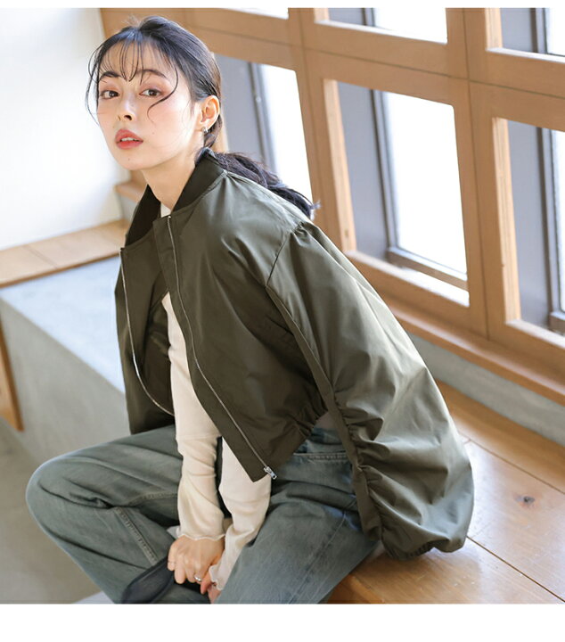 楽天市場】【半額クーポン対象】アウター ブルゾン MA-1 クロップド 