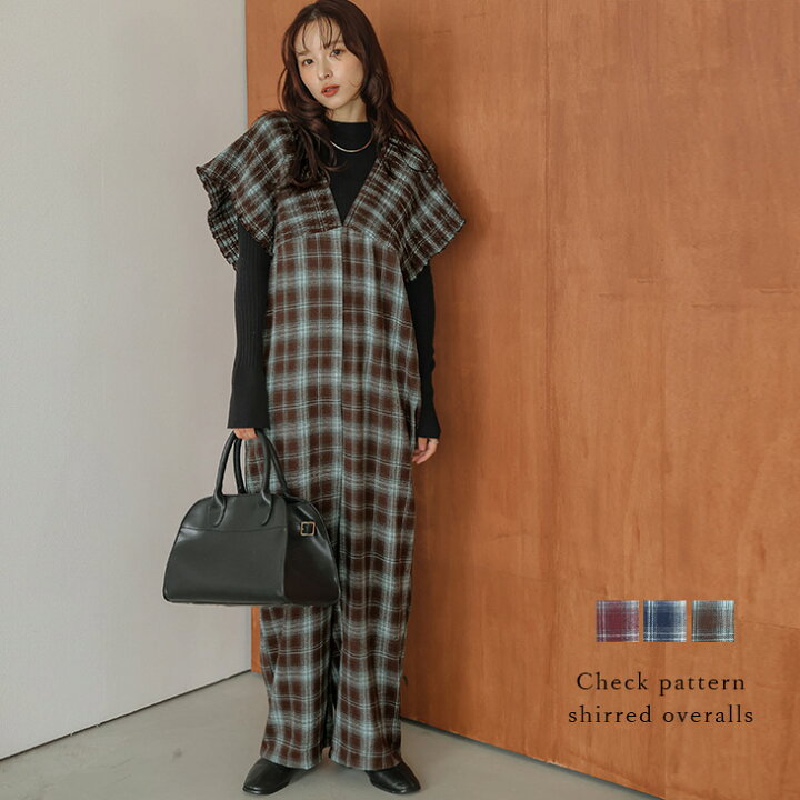 楽天市場】【60％OFFクーポン対象】サロペット ショルダーギャザー 