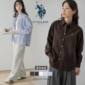 【半額クーポン対象】U.S. POLO ASSN. 別注 ロゴ刺繍 ワンポイント刺繍 オックスフォードシャツ レギュラーカラー シーズンレス コットン100％ 2026秋冬新作 【lstpss26-pl005】【即納：1-5営業日】【送料無料】メ込2