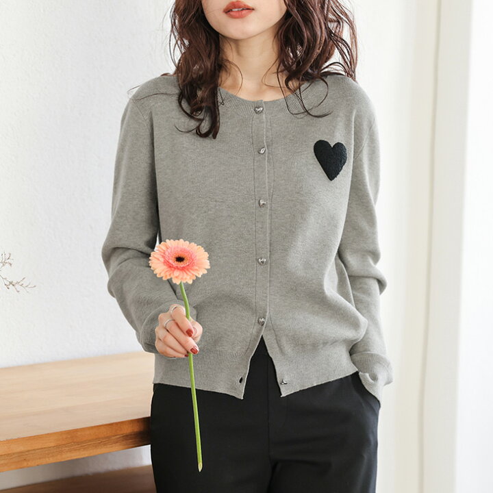 Violin Knit Cardigan バイオリンの編みこみカーディガン 刺繍 MICALLE  