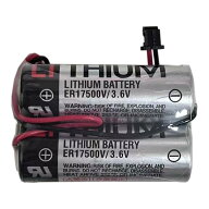 HIGHAKKU 2 x ER17500V 互換 電池 3.6V (黒のインターフェース) Black Plug