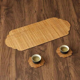茶具マット テーブルマット テーブルクロス ダイニングテーブル 高級 竹製 ティーマット 小さい 断熱パッド 防水 中国 禅 チャイナ風 エキゾチック 高品質 おしゃれ エレガント 上品 優雅