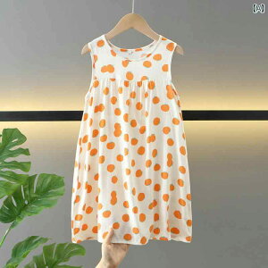 子供用 キッズ パジャマ ワンピース 部屋着 ルームウェア かわいい プリント 柄物 赤ちゃん用品 リラックス 夏 ナイトドレス 薄手 ノースリーブ