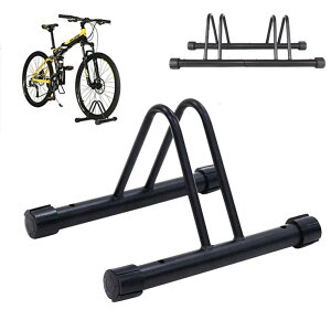 JPLAND 自転車スタンド 最大3台用 サイクルスタンド スチール製 錆びにくい 室外 駐輪スタンド バランス調節でき 盗難防止 固定アンカーボルト付き