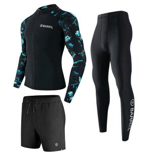 サーフスーツ ウェットスーツ メンズ 日焼け防止 速乾 ダイビング セパレート 長袖 ズボン ラッシュガード 水着 サーフィン UVカット マリンスポーツ アウトドア